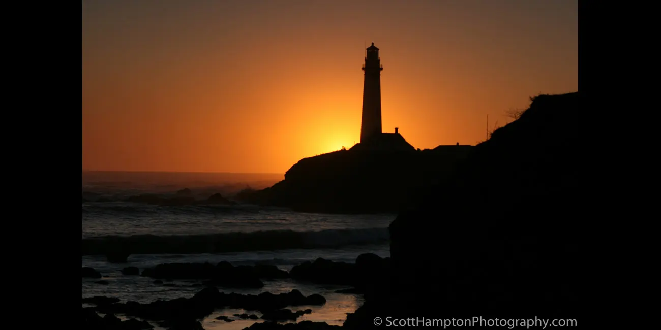 Sunset Behind Pigeon Point Lighthouse